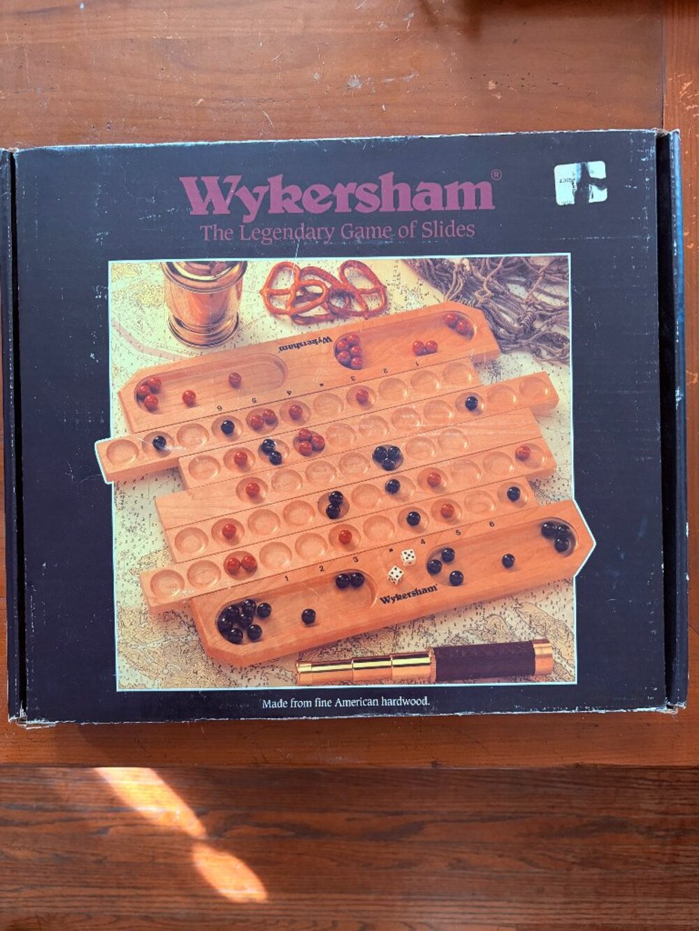 Wykersham The Legendary Game of Slides 1988 Wooden Strategy Board Alsip& Co Used